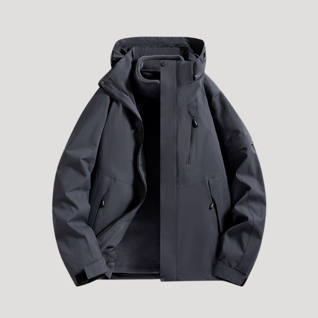 Women's Waterproof Outdoor Hooded Windbreaker Jacket Utility Outerwear
