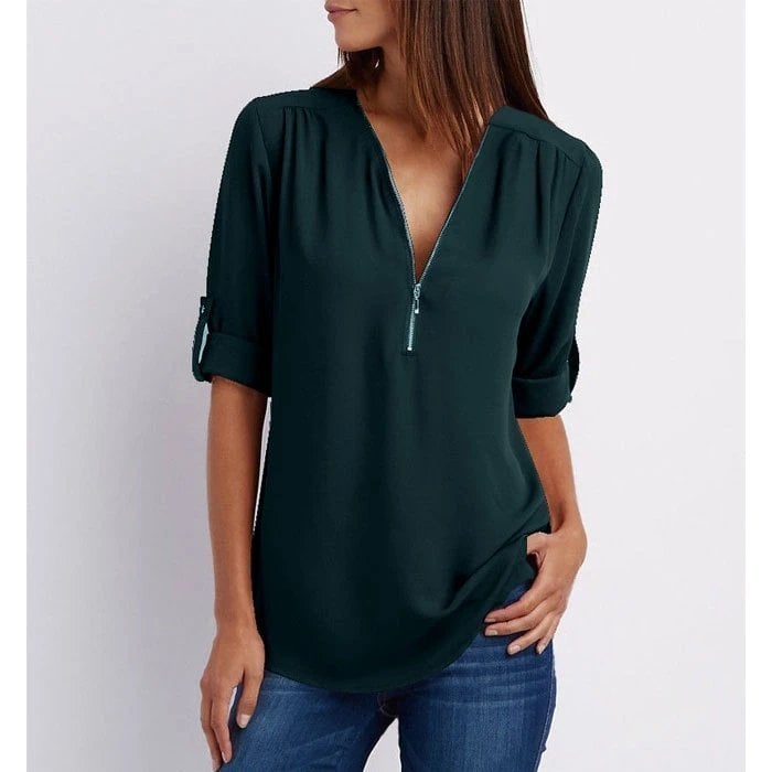Gwen | Blouse chic zippée