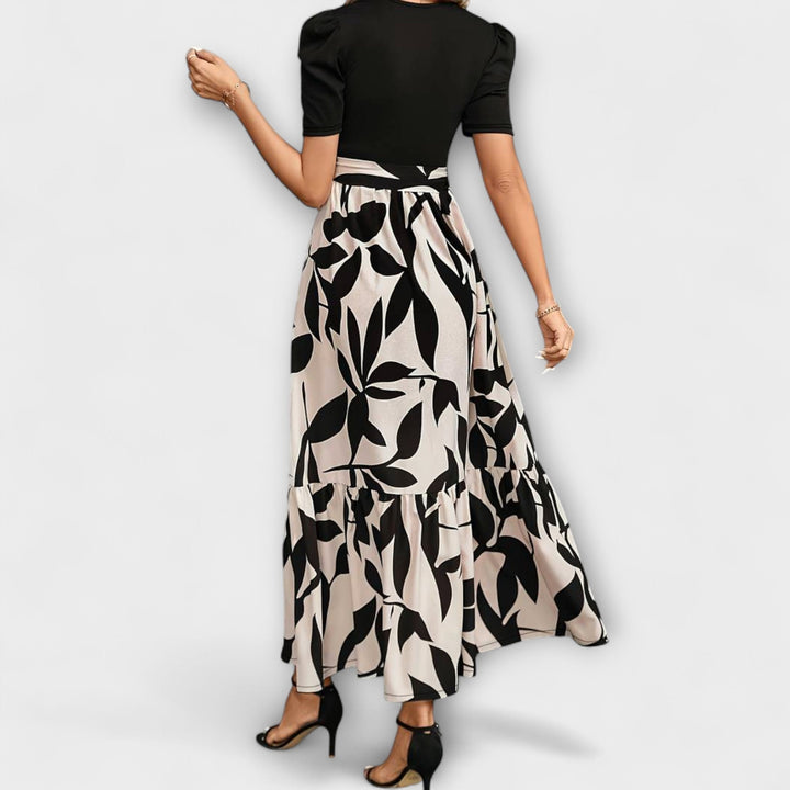 Luna - Robe d'été à motif floral et col rond