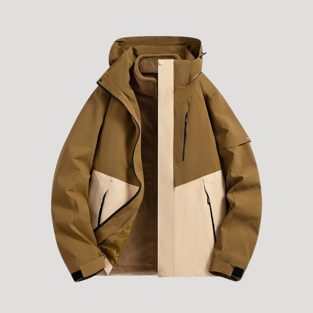 Women's Waterproof Outdoor Hooded Windbreaker Jacket Utility Outerwear