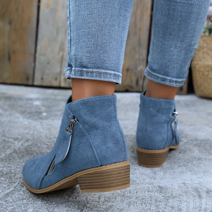 Anneliese | Bottines de cheville confortables avec fermeture éclair et soutien de la voûte plantaire