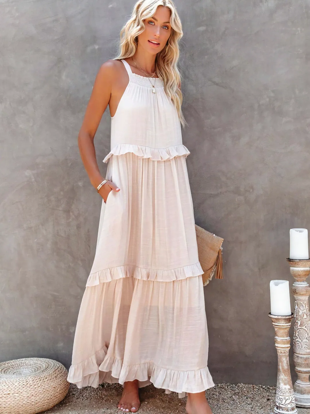 Elsie - Robe maxi à volants