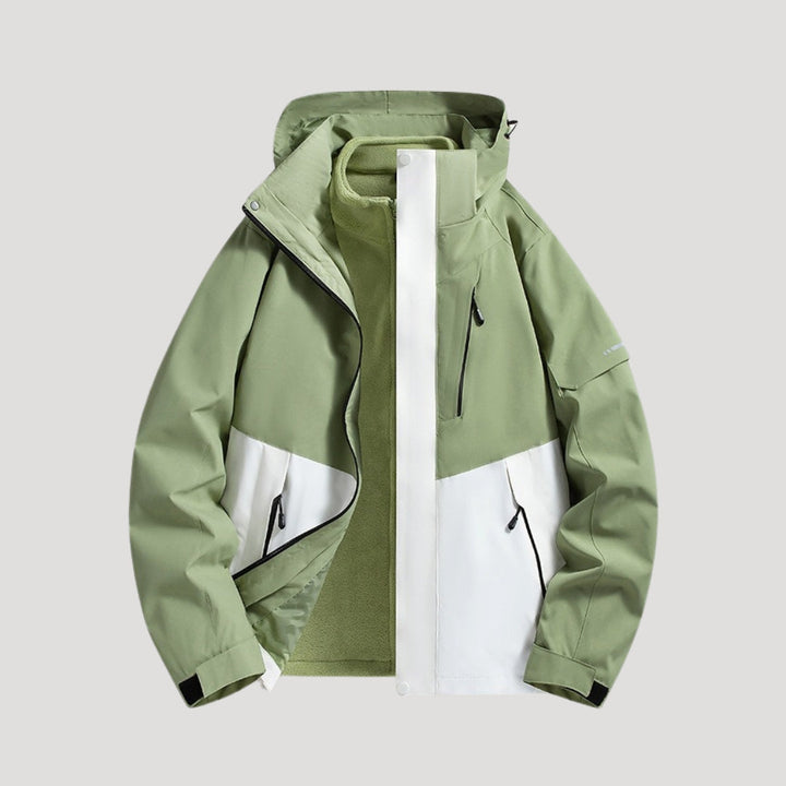 Women's Waterproof Outdoor Hooded Windbreaker Jacket Utility Outerwear