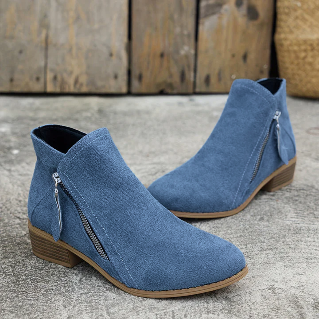 Anneliese | Bottines de cheville confortables avec fermeture éclair et soutien de la voûte plantaire