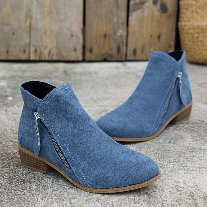 Anneliese | Bottines de cheville confortables avec fermeture éclair et soutien de la voûte plantaire