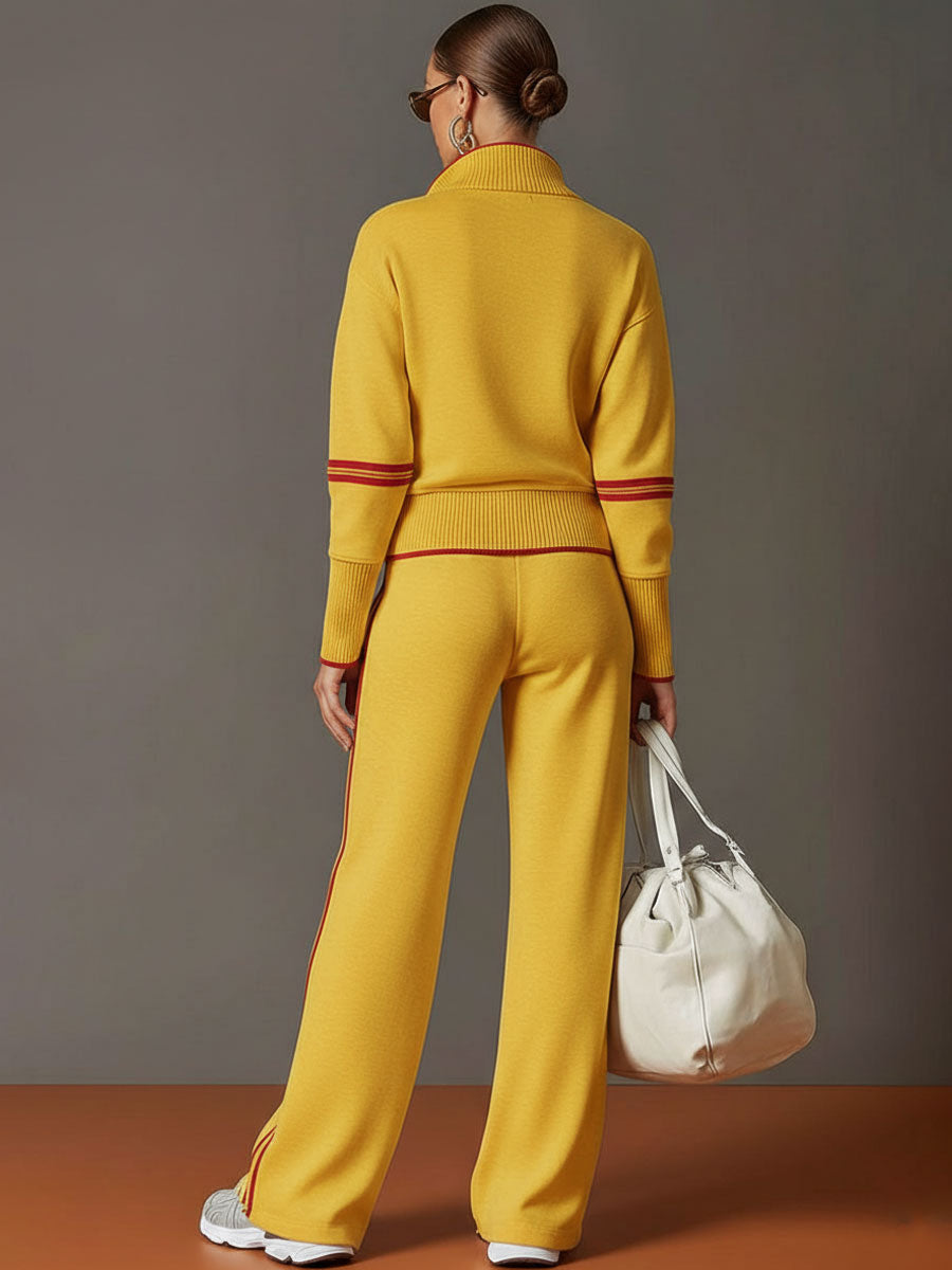 Serena | Set aus lässiger Bluse und weit geschnittenen Hosen mit lockerer Passform und ruhiger Silhouette