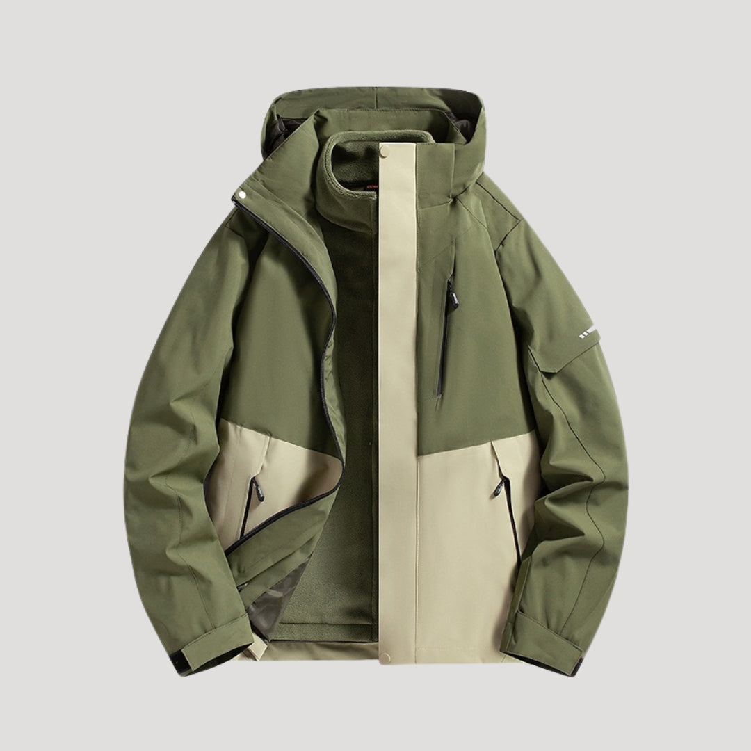 Women's Waterproof Outdoor Hooded Windbreaker Jacket Utility Outerwear