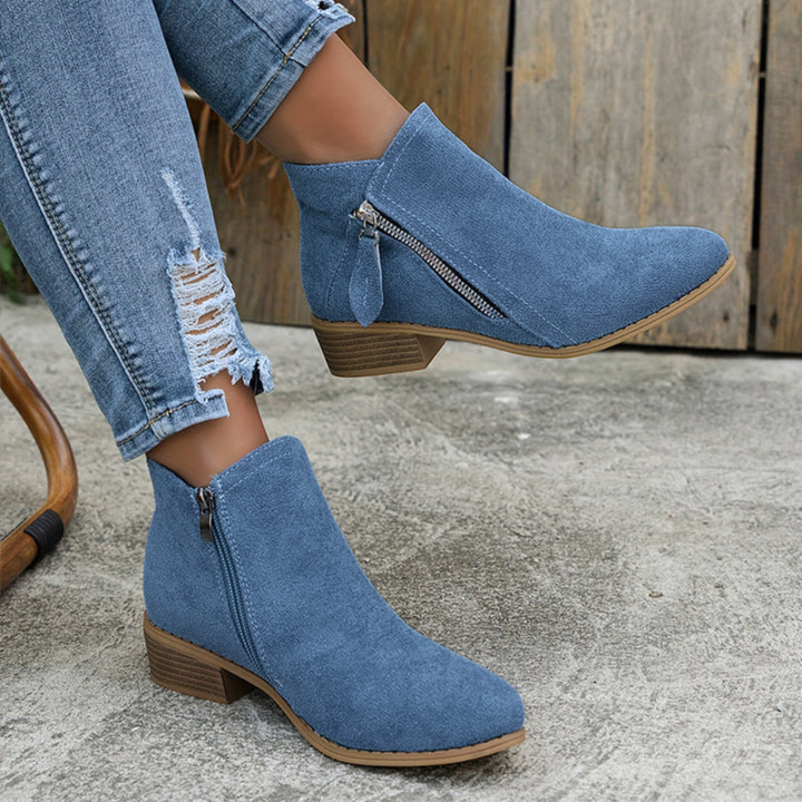 Anneliese | Bottines de cheville confortables avec fermeture éclair et soutien de la voûte plantaire