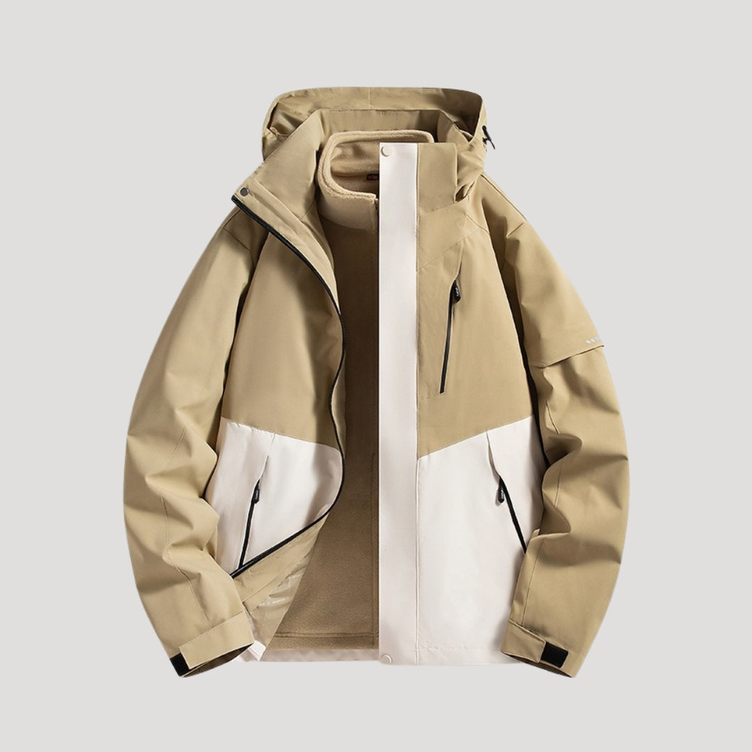 Women's Waterproof Outdoor Hooded Windbreaker Jacket Utility Outerwear
