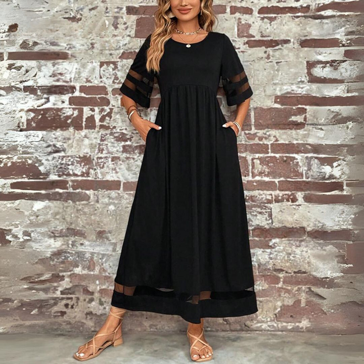 Aubrey™ – Robe midi flatteuse avec effet ventre plat