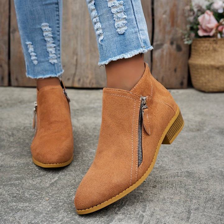 Anneliese | Bottines de cheville confortables avec fermeture éclair et soutien de la voûte plantaire