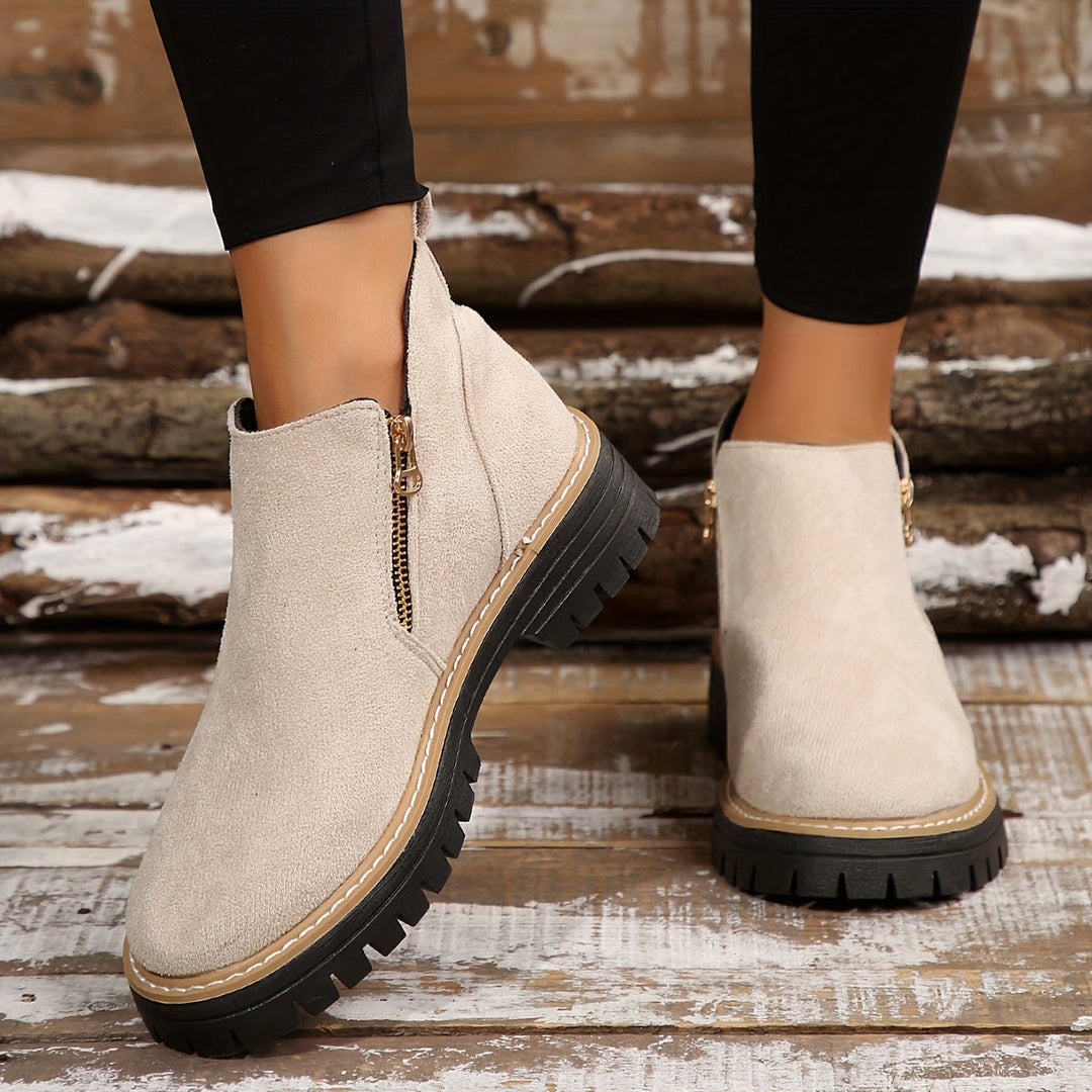 Sable | Reliable Ankle Boots with Non-Slip Grip and Side Zip Entry