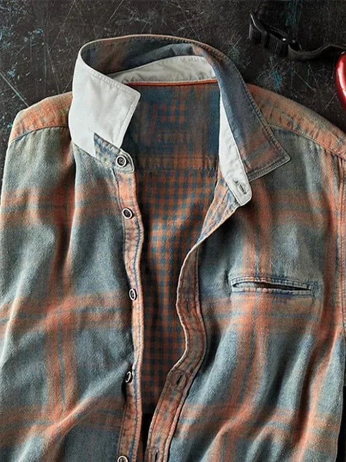 Chemise à carreaux tie-dye Sawyer
