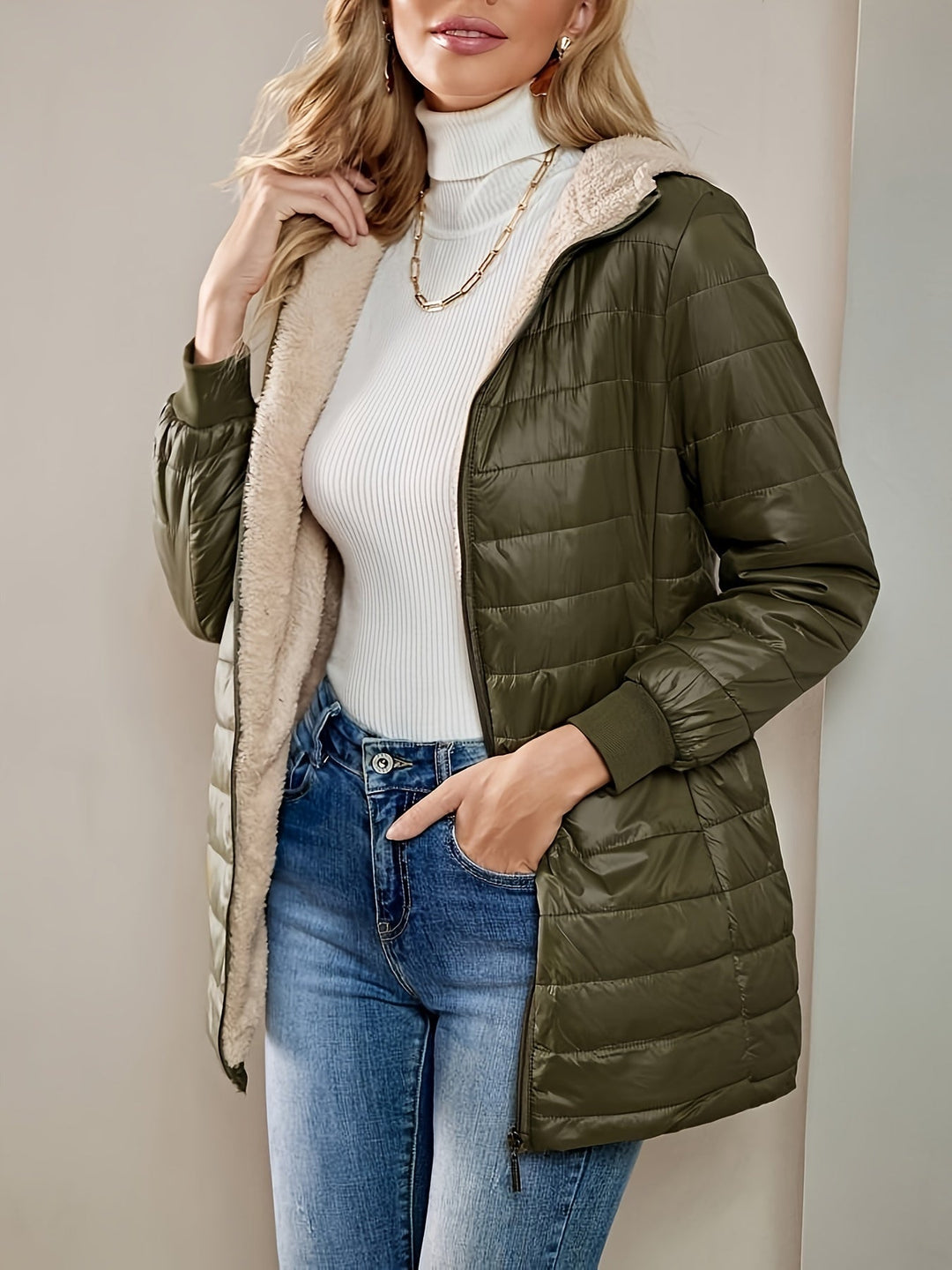 Michèle | Manteau long imperméable et élégant