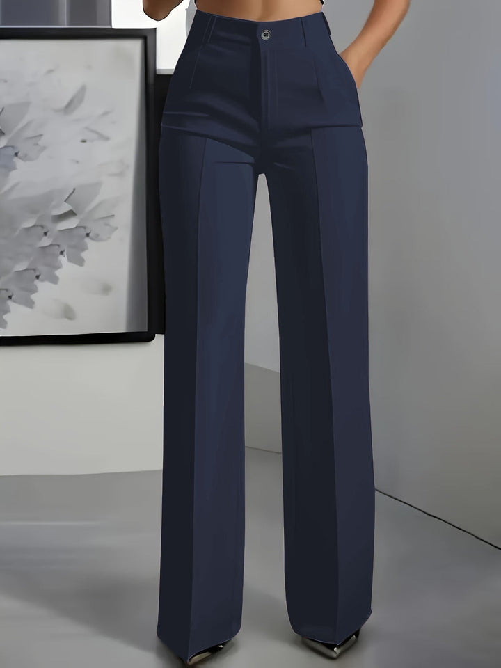 Adeline | Refined Women's Wide Leg Trousers with High Waistband and Wide Leg Cut