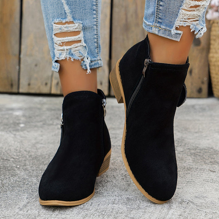 Anneliese | Bottines de cheville confortables avec fermeture éclair et soutien de la voûte plantaire