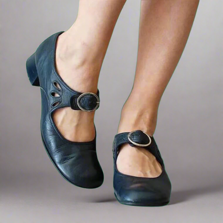 Denisa | Sandales orthopédiques en cuir avec semelle compensée confortable