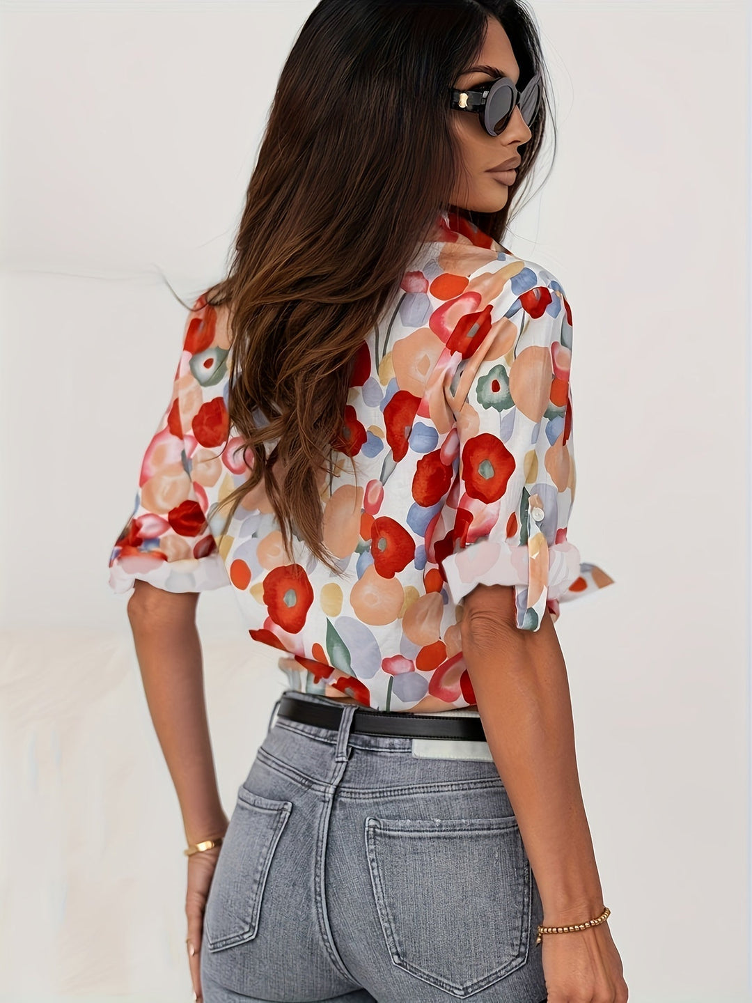 Mylene | Blouse florale colorée