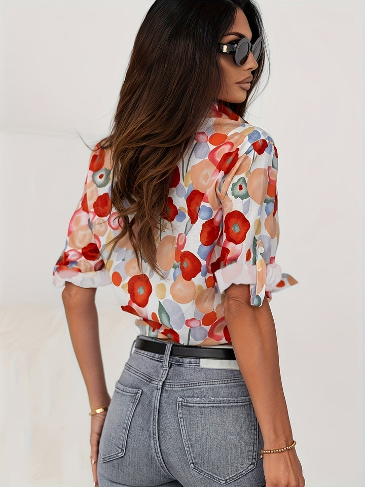 Mylene | Blouse florale colorée