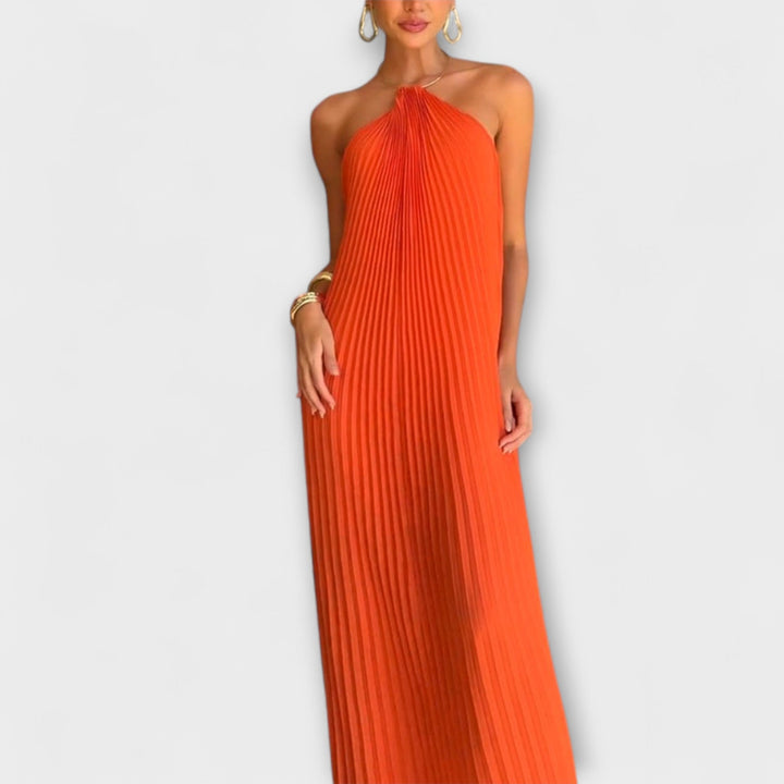 Poppy - Robe stylée avec encolure plissée