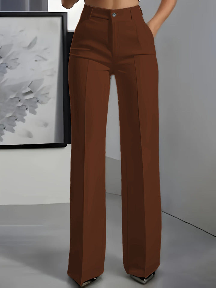 Adeline | Refined Women's Wide Leg Trousers with High Waistband and Wide Leg Cut
