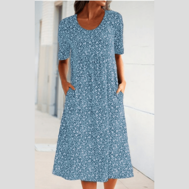 Amara | Robe midi imprimée florale stylée