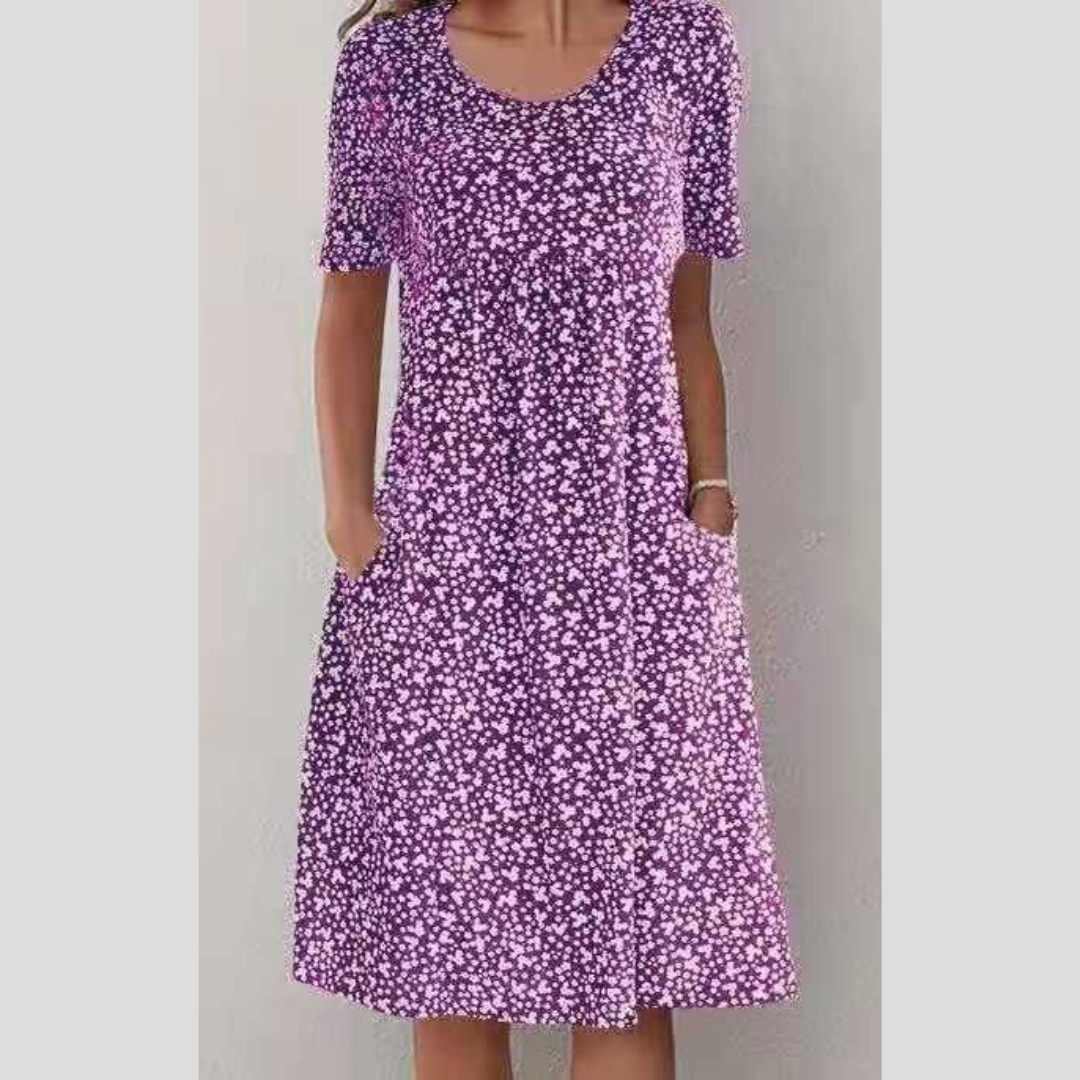 Amara | Robe midi imprimée florale stylée