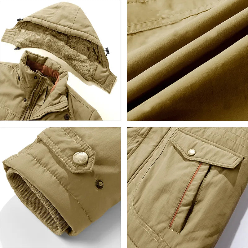 Clay | Hardy Men’s Insulated Waterproof Jacket with Detachable Hood