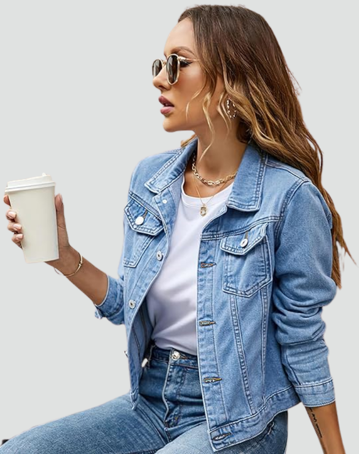 Robyn | Classic Denim Jacket with Button Closure and Practical Pockets