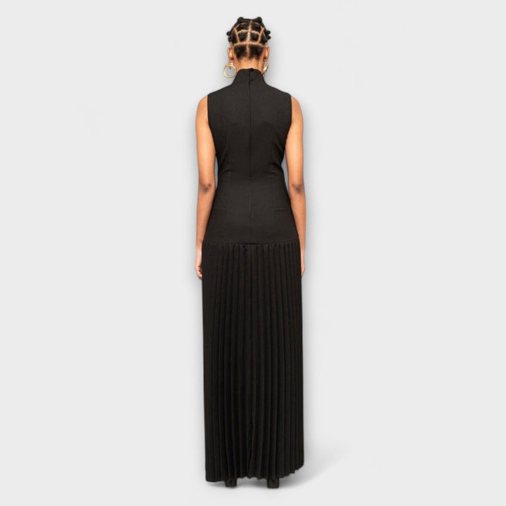 Kristen - Robe maxi plissée avec découpes