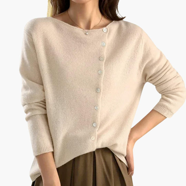 Marilyn | Refined Long-Sleeve Buttoned Cardigan with Slim Fit