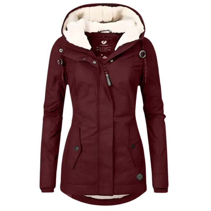 Berenice | Weather-Ready Slim Hooded Parka with Sherpa Lining and Adjustable Hood