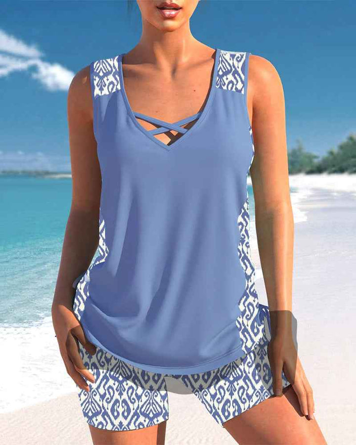 Trendy and Figure-Flattering Tankini Swimsuit