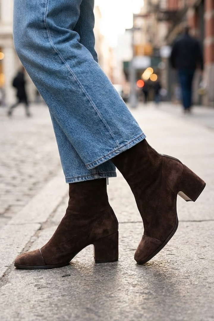 Victoria | Bottines à Talons et Bout Carré