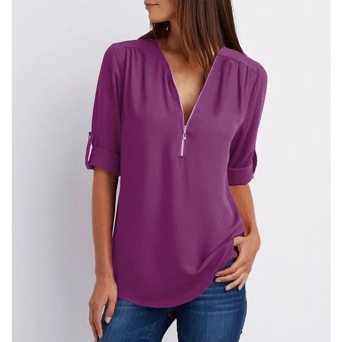 Gwen | Blouse chic zippée