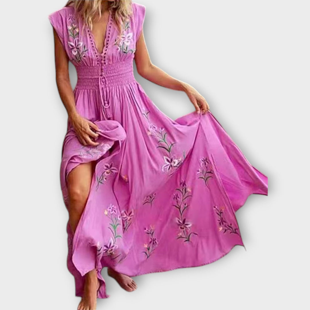 Felizia – Robe bohème avec broderie envoûtante
