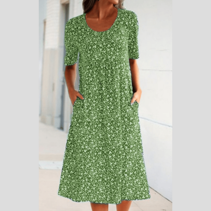 Amara | Robe midi imprimée florale stylée