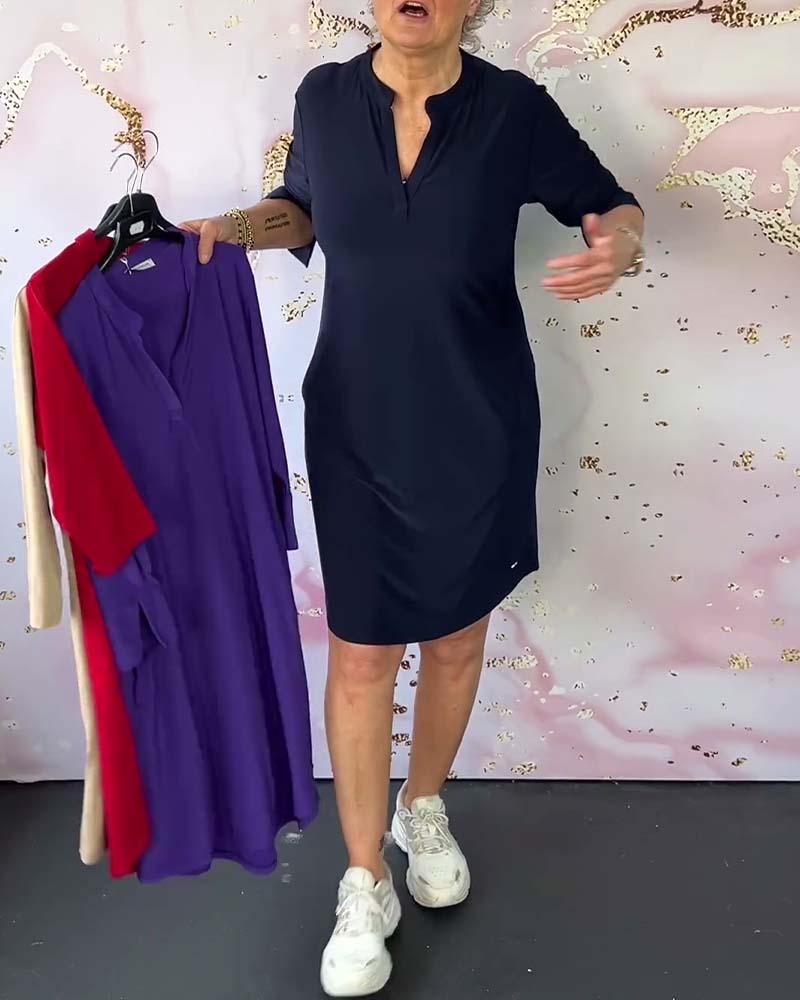 Hanne | Robe élégante avec col en V