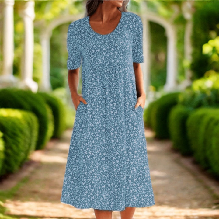 Amara | Robe midi imprimée florale stylée