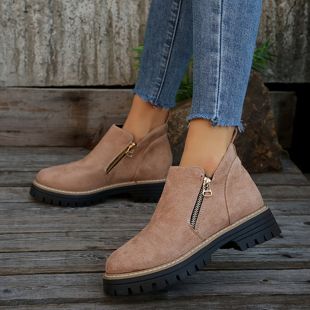 Sable | Reliable Ankle Boots with Non-Slip Grip and Side Zip Entry