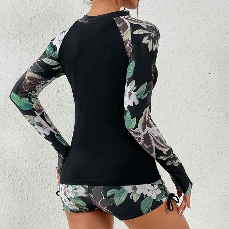 Chic Long-Sleeve Tankini Set for Stylish Swimwear