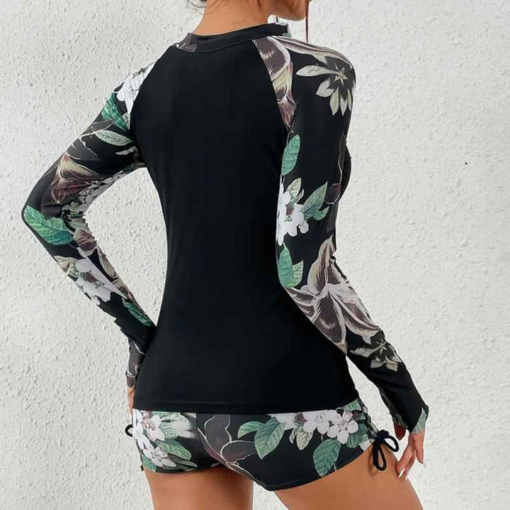 Chic Long-Sleeve Tankini Set for Stylish Swimwear