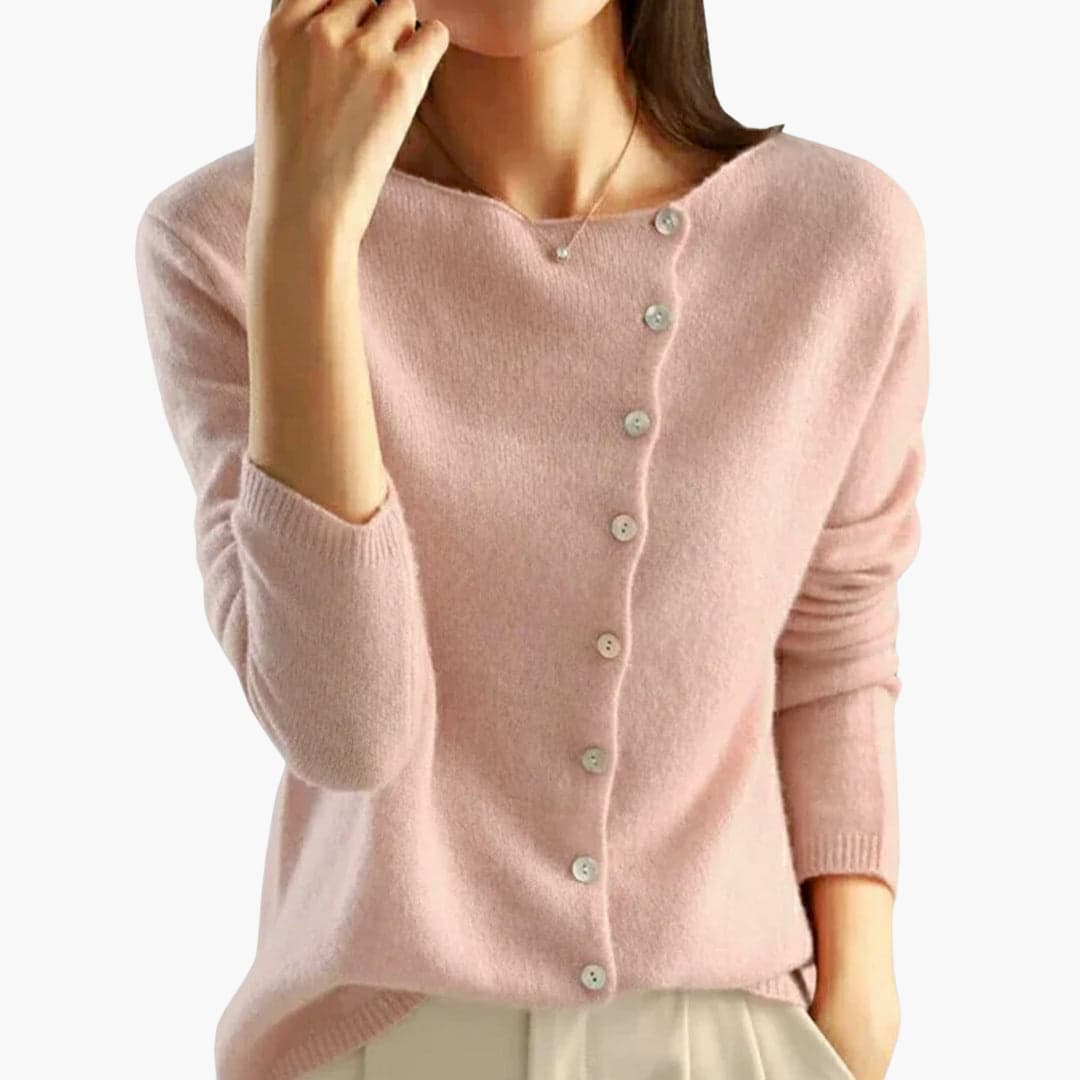 Marilyn | Refined Long-Sleeve Buttoned Cardigan with Slim Fit