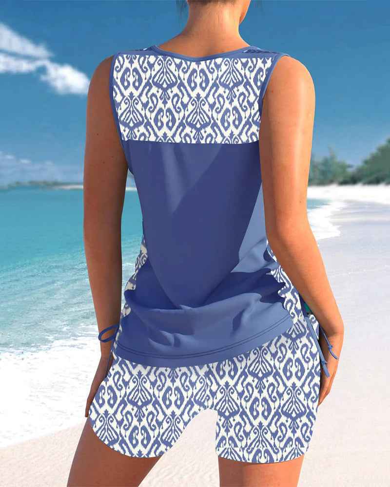 Trendy and Figure-Flattering Tankini Swimsuit