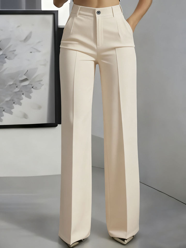 Adeline | Refined Women's Wide Leg Trousers with High Waistband and Wide Leg Cut
