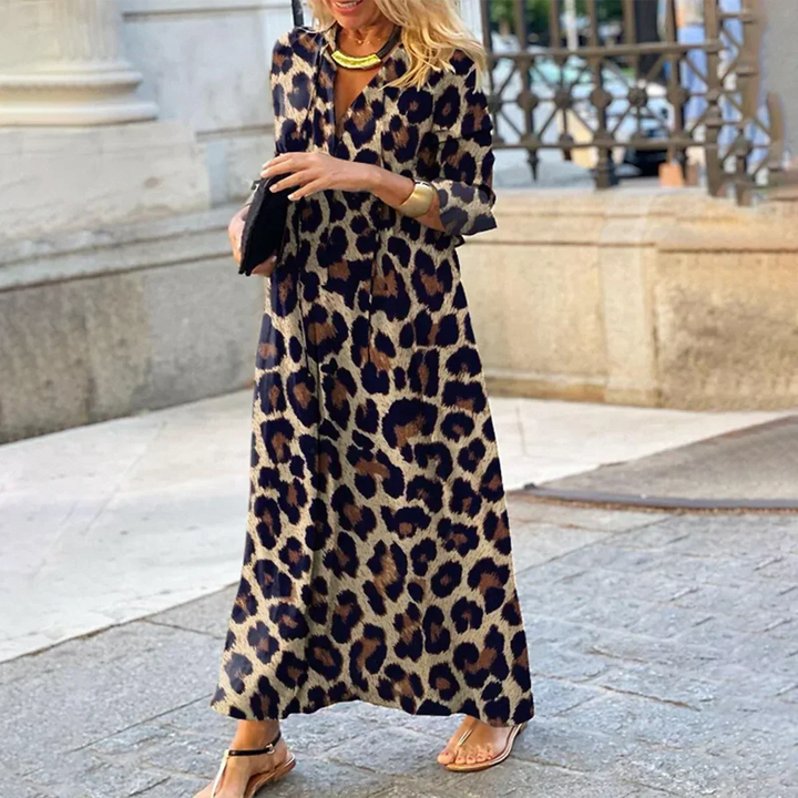 Silvie | Robe léopard audacieuse et élégante