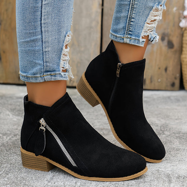 Anneliese | Bottines de cheville confortables avec fermeture éclair et soutien de la voûte plantaire