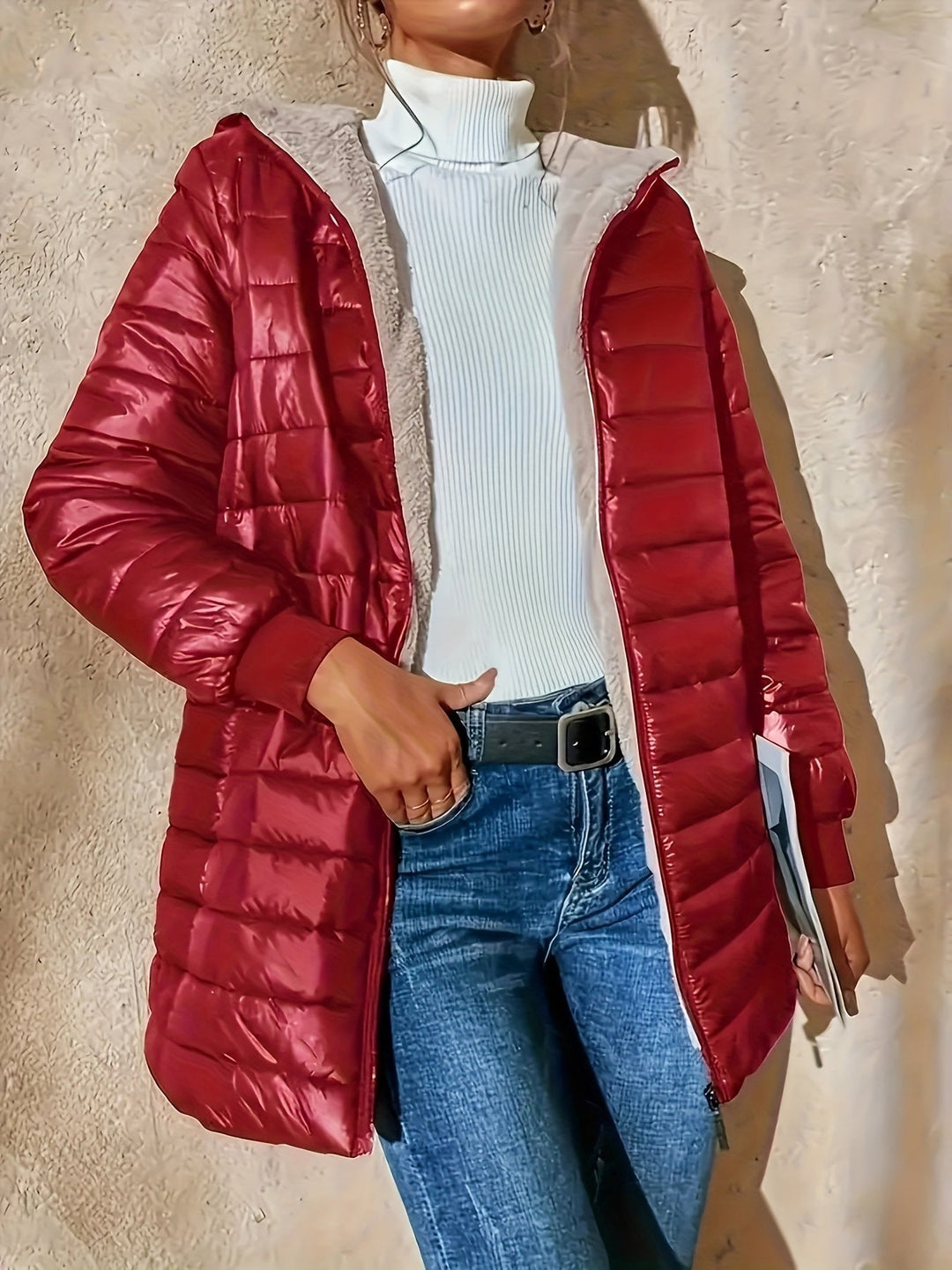Michèle | Manteau long imperméable et élégant
