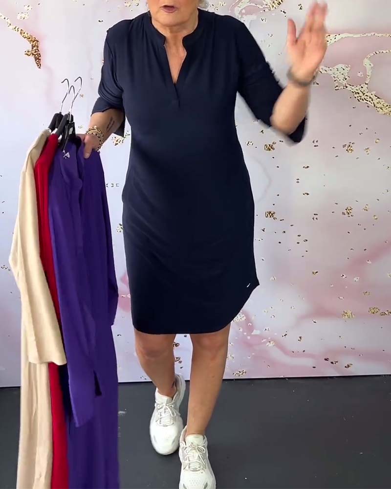 Hanne | Robe élégante avec col en V