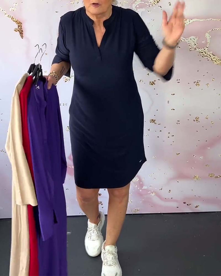 Hanne | Robe élégante avec col en V